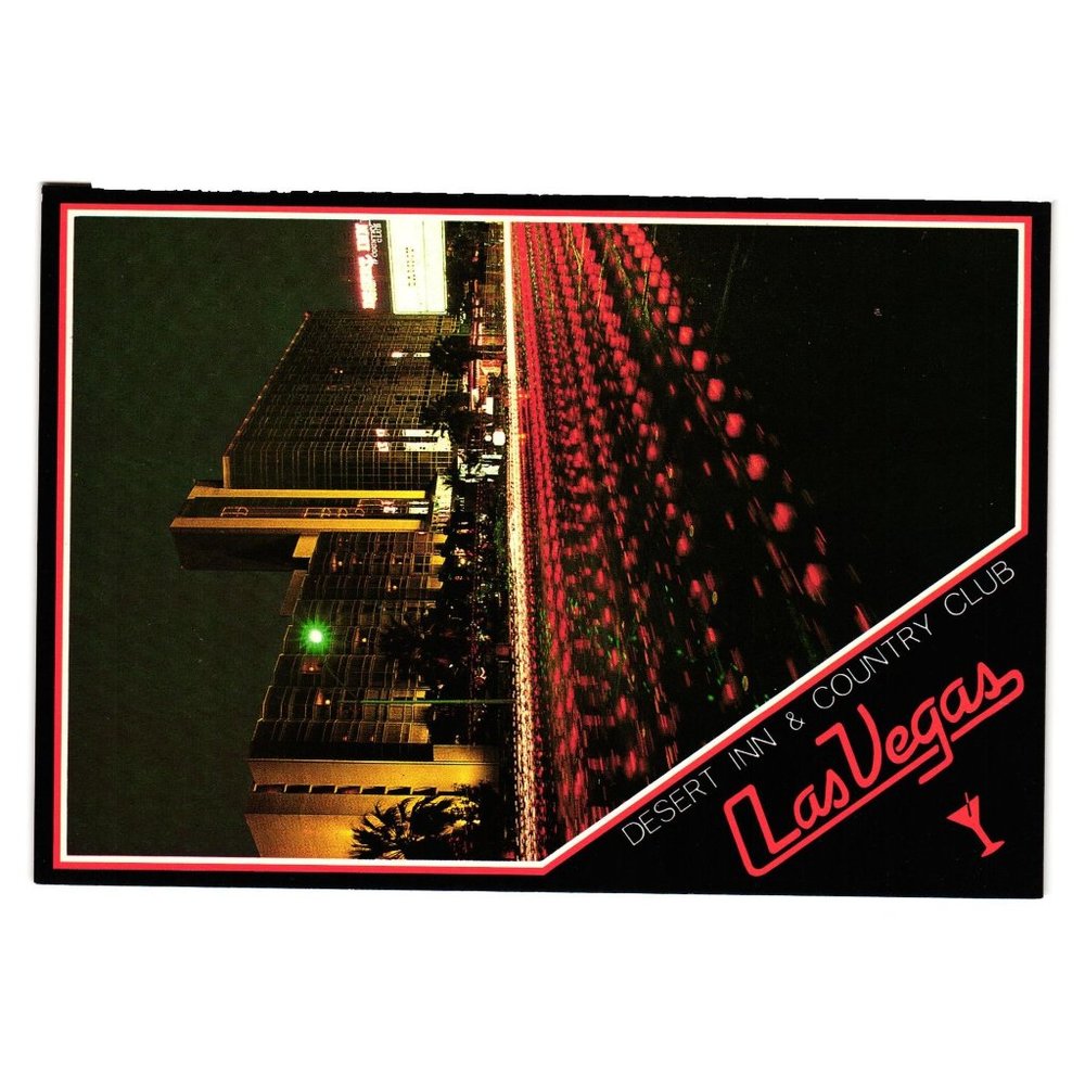 Vintage Postcard Desert Inn Country Club Night Lights Las Vegas Nevada Hotel